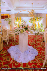 White Pink & Gold Oil Lamp Decoration - Romantic Wedding Lighting Sri Lanka